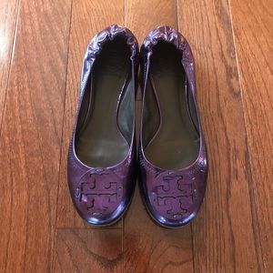 Tory Burch Purple Designer Ballet Flats